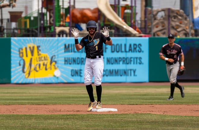 York Revolution's Alexis Pantoja (1) against the Black Socks during their game at Fan Fest at WellSpan Park in York on Saturday, Apr. 22, 2023.
