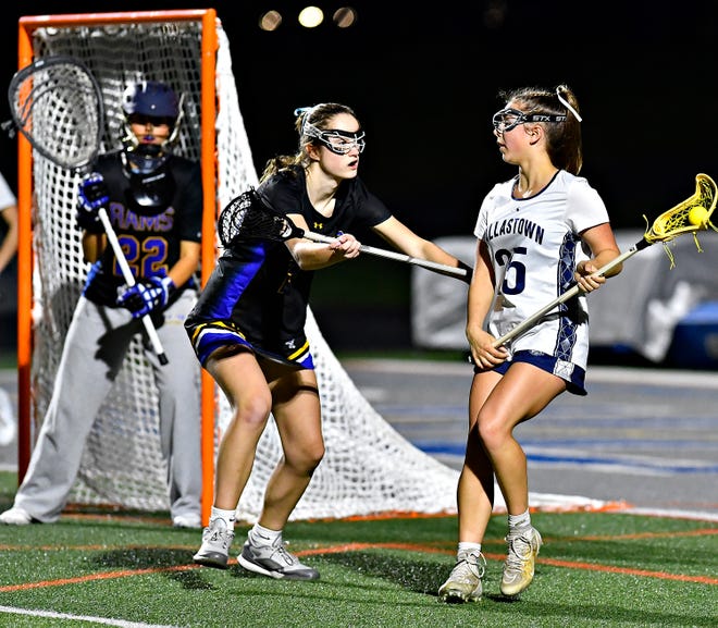 Kennard-Dale vs. Dallastown during girls’ lacrosse action at Dallastown Area High School in York Township, Tuesday, April 9, 2024. Dallastown would win the game 14-8. (Dawn J. Sagert/The York Dispatch)