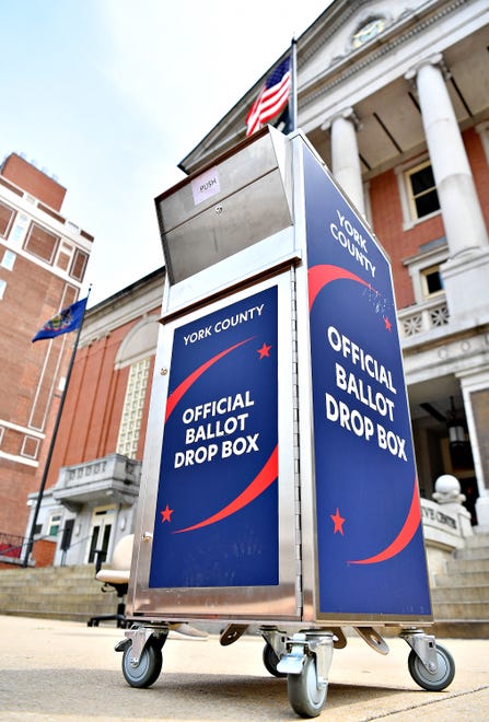 The Official Ballot Drop Box during Primary Election Day at the York County Administrative Center ballot drop off in York City, Tuesday, May 16, 2023. Dawn J. Sagert photo